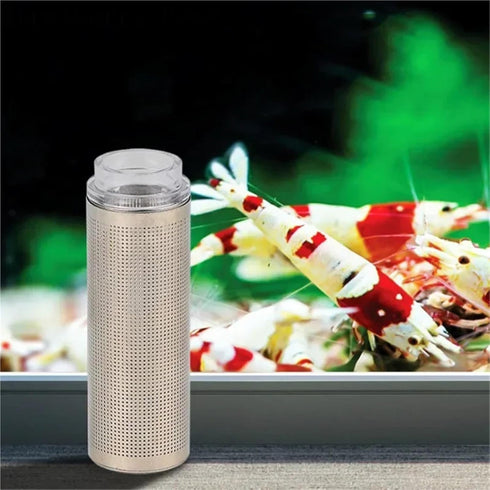 baoauh 10pcs Aquarium Stainless Steel Mesh Filter Guard Stainless Steel Filter Inlet Sleeve Mesh Shrimp Nets Special