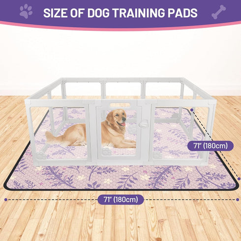 72x72 (Pack 1) Washable Dog Pee Pads - Absorbent Reusable Puppy Training Pads, Waterproof Leak - Proof & Non - Slip