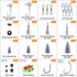 TOPFORT 187/343pcs Fishing Accessories Kit, Including Jig Hooks, Bullet Bass Casting Sinker Weights, Fishing Swivels Snaps, Sinker Slides, Fishing Set with Tackle Box by TOPFORT
