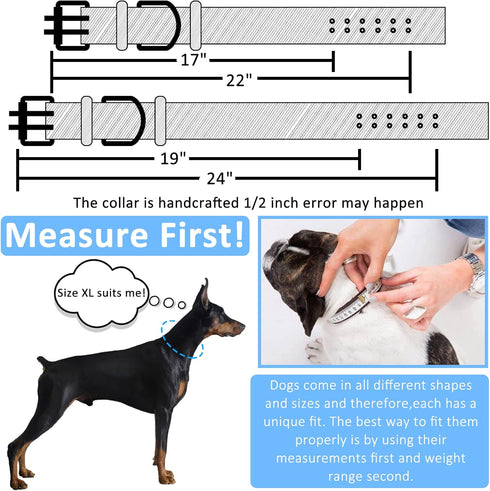 Buckle Dog Collar, 2 Wide Adjustable Nylon Military Tactical Collars, Heavy Duty