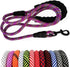 MayPaw Heavy Duty Rope Dog Leash, 3/4/5/6/7/8/10/12/15 FT Nylon Leash with Soft Padded Handle for Dogs