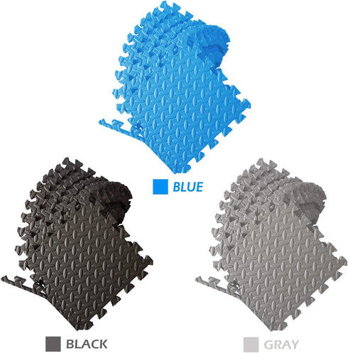 A2ZCARE Puzzle Exercise Mat with EVA Foam Interlocking Tiles - Interlocking Floor Mats for Gym Equipment - Ideal