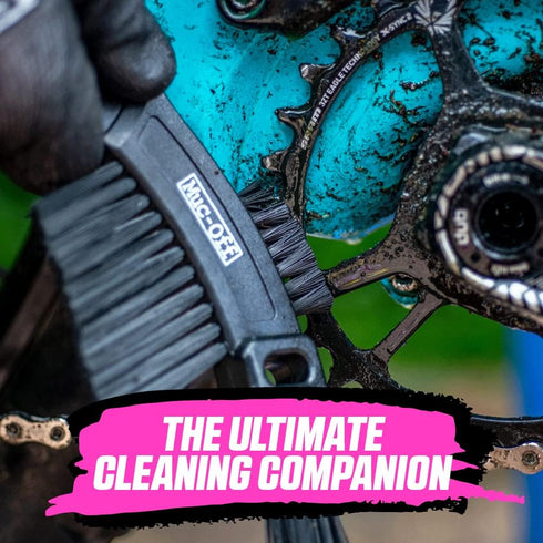 Muc-Off Claw Brush - Bike Cleaning Brush with Three Heads and Durable Nylon Bristles - Perfect for Cleaning Chains, Cassettes and Sprockets by Muc-Off