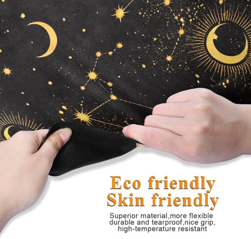 Eco-Friendly Space Galaxy Yoga Mat - Thick Non-Slip Design for Kids
