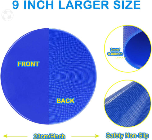 Spot Markers 9inch Rubber Agility Dots, Non Slip Sports Floor Spots for Kids Soccer Football Basketball Training