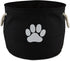 Bone Dry Pet Storage Collection Small Round Collapsible Bin, Black