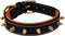 Genuine Leather Spike Dog Collar, 1" Wide, Full Grain Heavy Duty, Comfortable Inner Padded for Small Breeds (S, Fit
