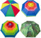 Guyuyii 4-Pack Hands-Free Umbrella Hat - All-Weather Protection for Festivals, Hiking, Beach Fun, Outdoor Activities