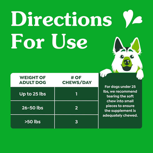 Greenies Hip and Joint Supplements for Dogs, Chicken Flavor, 30 Count Soft Chews, 6.08 oz
