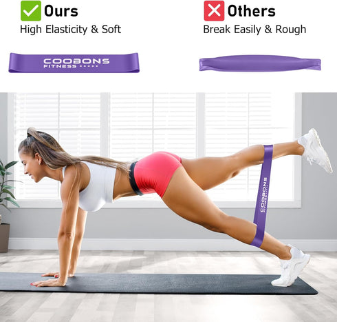 Resistance Bands for Working Out, Exercise Bands for Women & Men, Latex Elastic Bands for Yoga and Fitness
