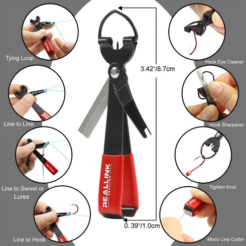Fly Fishing Tools Kit and Accessories Combo, Quick Nail Knot Tying Tool, Hook Remover Forceps, Pliers