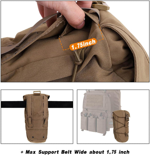 Tactical Molle EDC Utility Pouch, Drawstring Magazine Dump Pouch Compatible with Molle and Belt