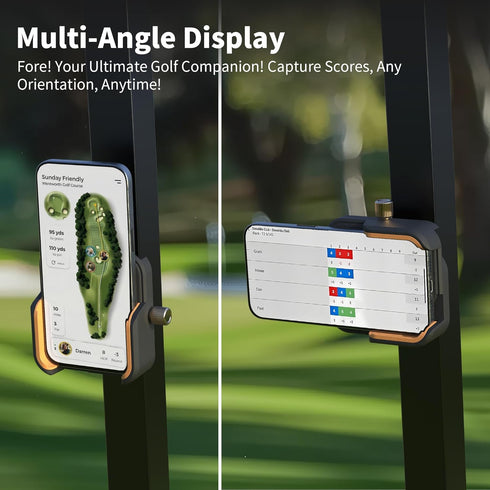 GOLFCOZER 2026 N52 360 UpgradedFull Metal Magnetic Golf Cart Phone Holder Premium Golf Gift for Men, Compatible