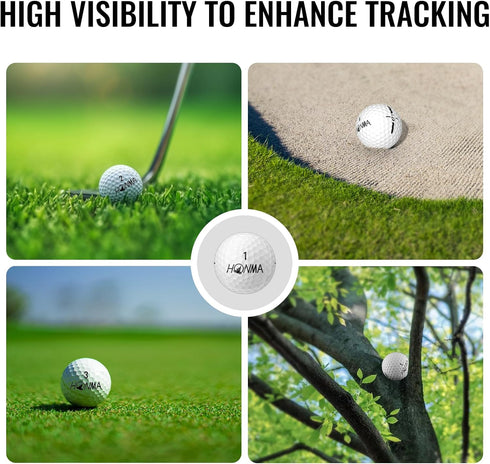 D1 Beginners,1 Dozen Honma Distance Golf Balls,Extra Soft Feel with Long Distance,High Speed Core with Low Spin
