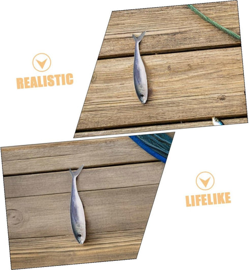 1 3D OSALADI Pair Soft Bionic Flying Fish Lures, PVC Reusable Sinking Artificial Bait for Saltwater Sea Fishing