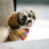 Segarty Dog Bandanas, 30 Pack 22.8"x15.7" | Triangle Plaid Bibs for Medium Small Dogs, Adjustable Washable Kerchief