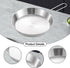 20cm Vaveren Stainless Steel Camping Fry Pan Cookware Foldable Handle Easy to Clean Multipurpose Outdoor Cooking