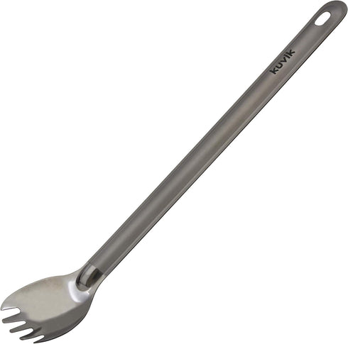 Kuvik's Titanium Spork - Ultralight and Compact for Backpacking, Camping, and Hiking