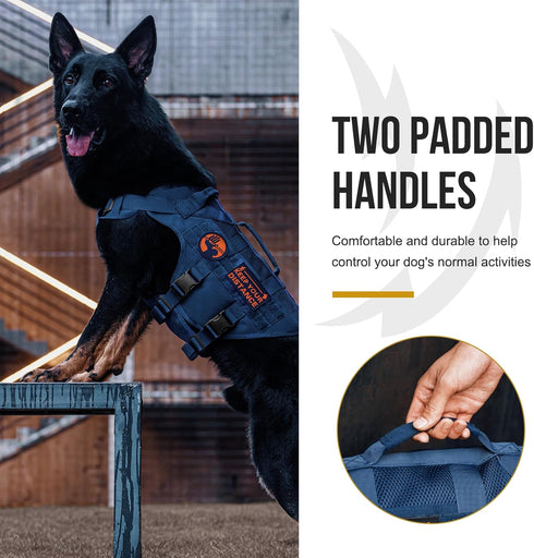 OneTigris Tactical Dog Harness for Small Dog - Breathable Military Dog Molle Vest with Handles for Walking, Hiking