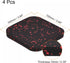 uxcell Treadmill Mat-3.9"x3.9" Exercise Equipment Mat for Floor Protection Sound Reduction, Black Red 4Pcs