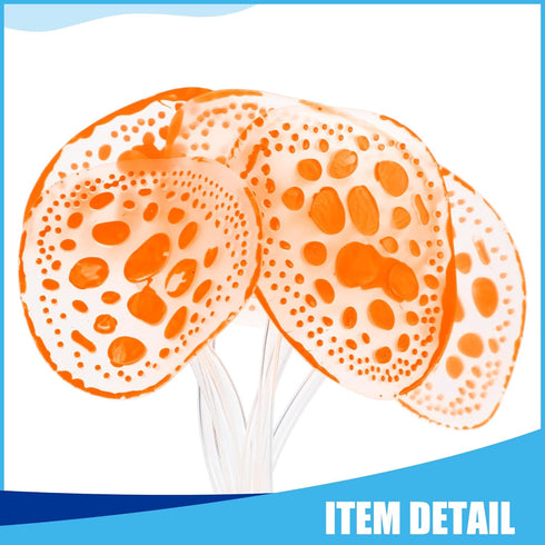 Soft Silicone Glowing Simulation Coral, Fluorescence Aquatic Artificial Water Plants for Aquarium (Orange)