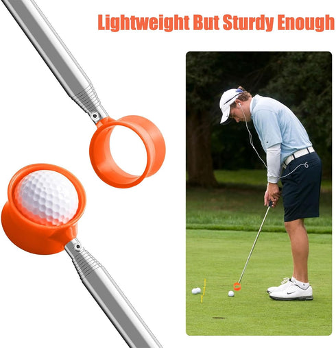 Golf Ball Retriever Telescopic, 12Ft Aluminum Alloy Tool for Water, Easy Grab Ball for Golf Gifts
