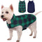 Kuoser Dog Winter Coat, Reversible British Style Jacket, Warm Cold Weather Vest for Small Dogs, Green S