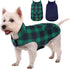 Kuoser Dog Winter Coat, Reversible British Style Jacket, Warm Cold Weather Vest for Small Dogs, Green S