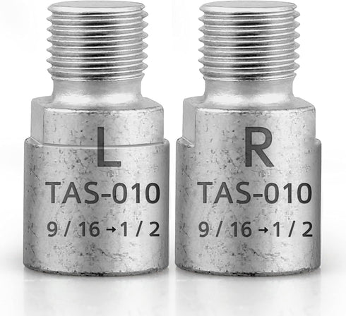 Hikenture Bike Pedal Adapter, 9/16" to 1/2" Bicycle Pedals, Chrome Molybdenum Steel (Pair)