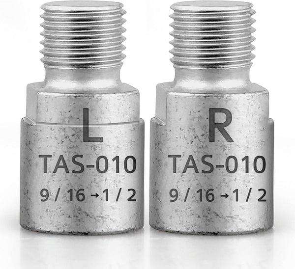 Hikenture Bike Pedal Adapter, 9/16" to 1/2" Bicycle Pedals, Chrome Molybdenum Steel (Pair)