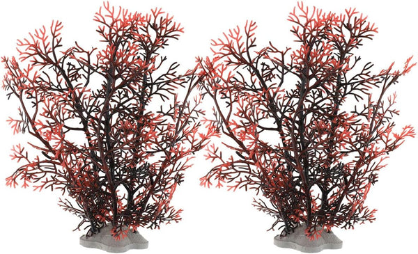 JIH Aquarium Decor Plastic Plant Small,Fish Tank Decoration Ornament Artificial Plants 8 inch