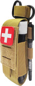 GZWER Set) Tactical Tourniquet Pouch Holder TQ Tourniquet Case Trauma Medical Shear Pouch with Shears and Pen(TAN