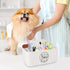 5 Minimalist White Dog Cat Grooming Supplies Organizer, Portable Caddy with Compartments