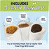 Pawstruck 3 Pack Small 3” Filled Dog Bones - Peanut Butter, Cheese & Bacon, Beef Flavors - Long Lasting Treats