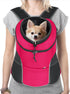 YUDODO Dog Backpack Carrier with Storage Pockets, Breathable Front Pack for Small Dogs and Cats (L(9-14lbs), Rose)