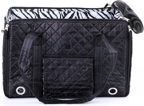 Medium Black Sherpa Park Tote Pet Carrier