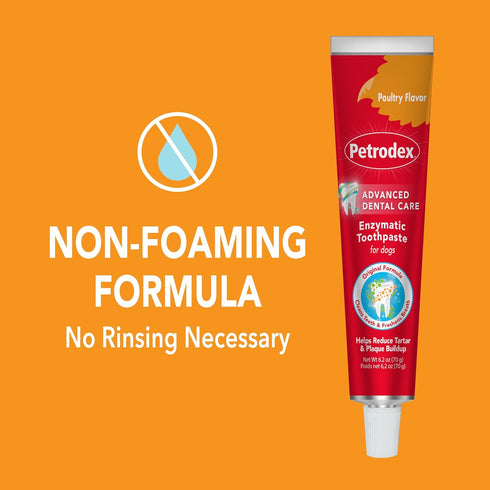 2.5oz Petrodex Toothpaste for Dogs and Puppies, Cleans Teeth and Fights Bad Breath, Reduces Plaque and Tartar