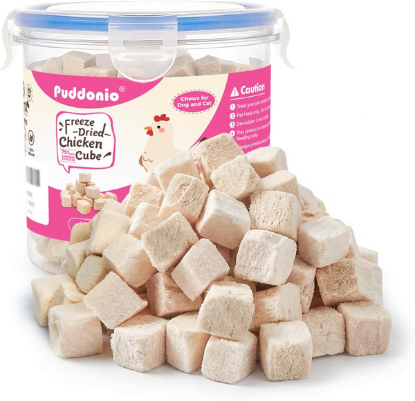 Freeze Dried Chicken Treats for Dogs & Cats, Single Ingredient High Protein