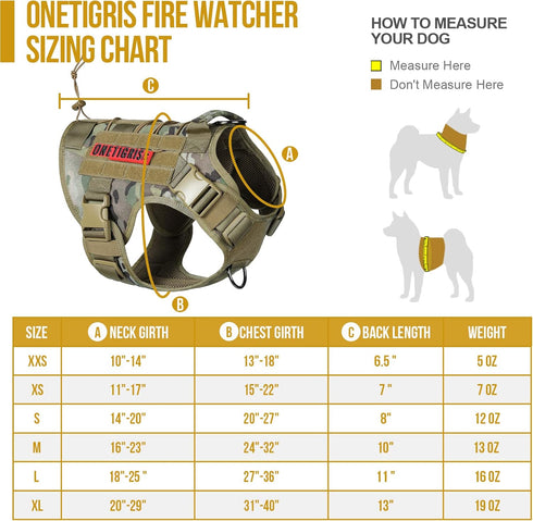 Tactical Dog Harness Vest with Handle, Military No-Pull Vest for Large Medium Dogs, Adjustable for Training and Hiking