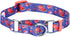 Blueberry Pet Martingale Dog Collar, Rose Print Safety Training, Irish Blue, Medium, Heavy Duty Adjustable
