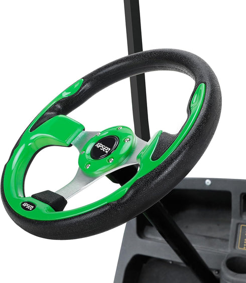 Universal Golf Cart Steering Wheel - Compatible with EZGO TXT, RXV/Club Car DS, Precedent, 12.5 Inch