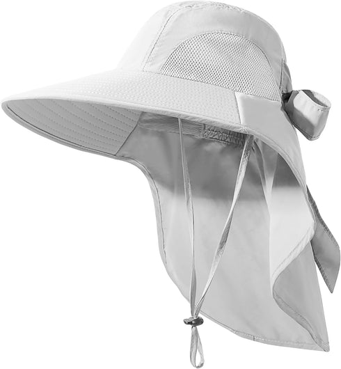 Women's Sun Hat with UV Protection, Foldable Waterproof Wide Brim Bucket Hat for Summer Activities