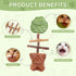 Generic 3pcs Purrident Dental Chew Toy for Cats, Creative Fish Bone Cat Toy Wooden Catnip Teeth Cleaning Stick, Natural