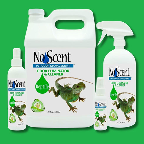 No Scent Reptile Tank Cleaner Spray & Pet Odor Management for Bearded Dragon, Turtle, Lizard (2 Fl Oz / 59 mL)