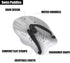 Gasher Swimming Training Paddles with Adjustable Straps, Contoured Swim Hand Paddles, Swimming Fins