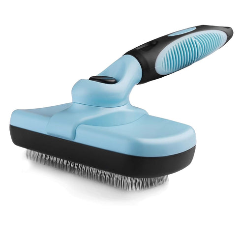 Dog Slicker Brush, Self Cleaning Grooming Tool for Pets, Best Brush with Retractable Bristles for Hair Removal