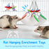 AOWPFVV Rat Enrichment Toys, Rat Foraging Toy for Various Treats, Slow Feeder Hanging Fancy Mice Cage Accessories
