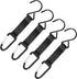 Sumind 4 Pcs Fence Hooks for Baseball Bag | Nylon Safety Buckles Metal Hooks for Outdoor Sport Equipment (Black)