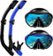 Qheng Snorkeling Gear for Adults, Dry-Top Snorkel Set Scuba Diving mask, 180Panoramic Wide