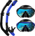 Qheng Snorkeling Gear for Adults, Dry-Top Snorkel Set Scuba Diving mask, 180Panoramic Wide